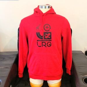 NWT LRG Lifted Research Group Red Black Pullover Hoodie Men's Size L